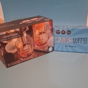 NWT QuickWits & NWT Whiskey On-the-Rocks Set